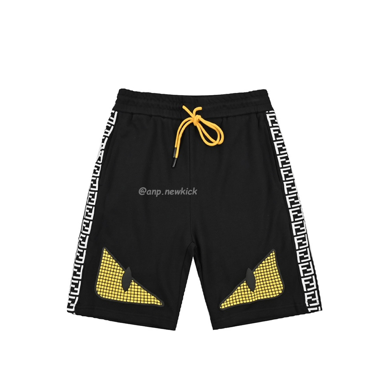 Fendi Old Buddha Little Monster Eye Letter Double F Ribbon Shorts (1) - newkick.app